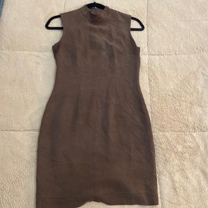 vintage brown fitted dress